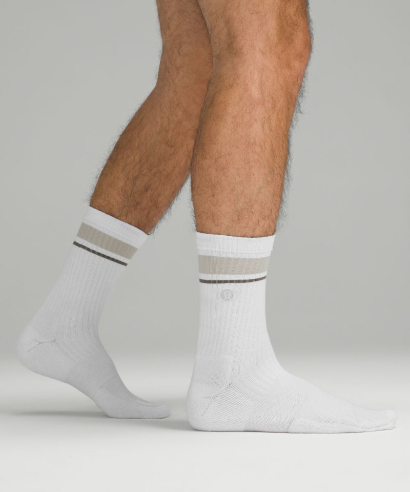 Lululemon | Men's Daily Stride Ribbed Comfort Crew Socks Stripe