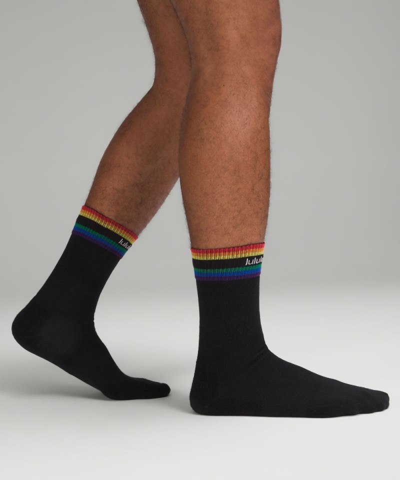 Lululemon | Men's Daily Stride Comfort Crew Sock Black