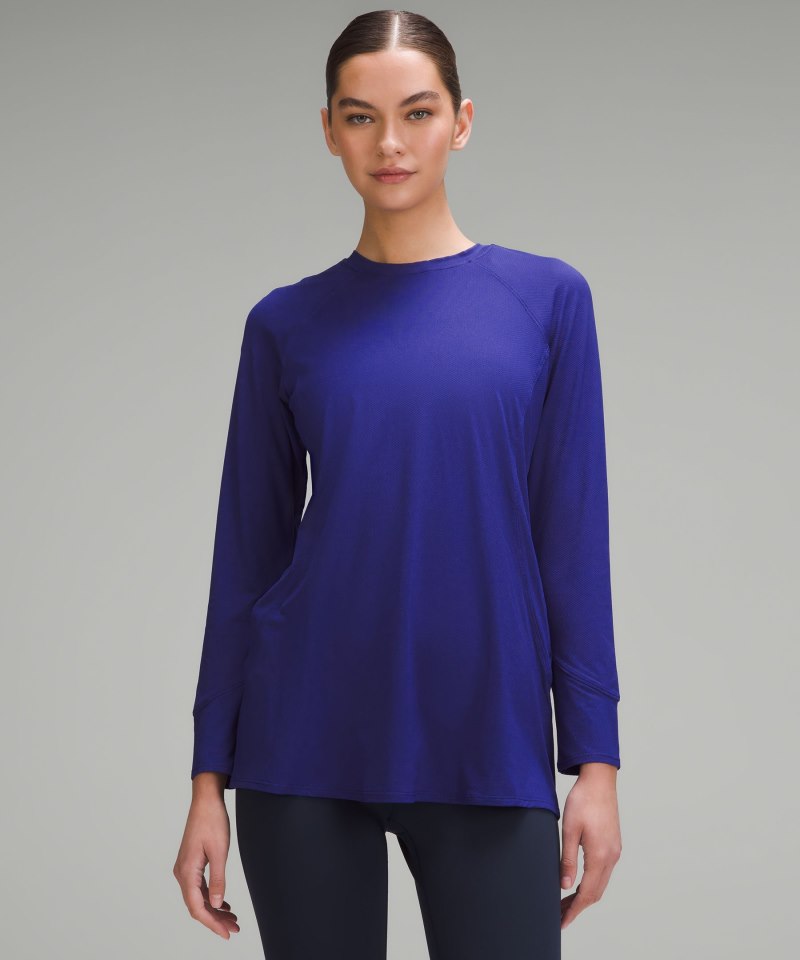 Lululemon | Women's Abrasion-Resistant High-Coverage Long-Sleeve Shirt Larkspur