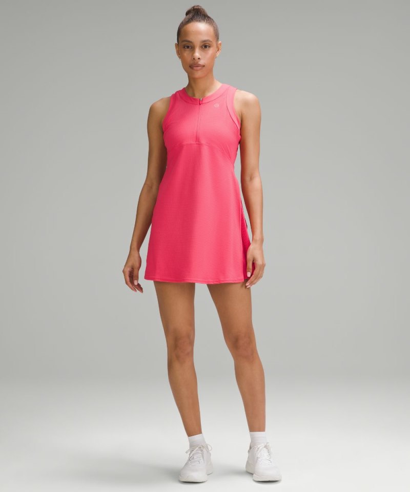 Lululemon | Women's Grid-Texture Sleeveless Linerless Tennis Dress Glaze Pink