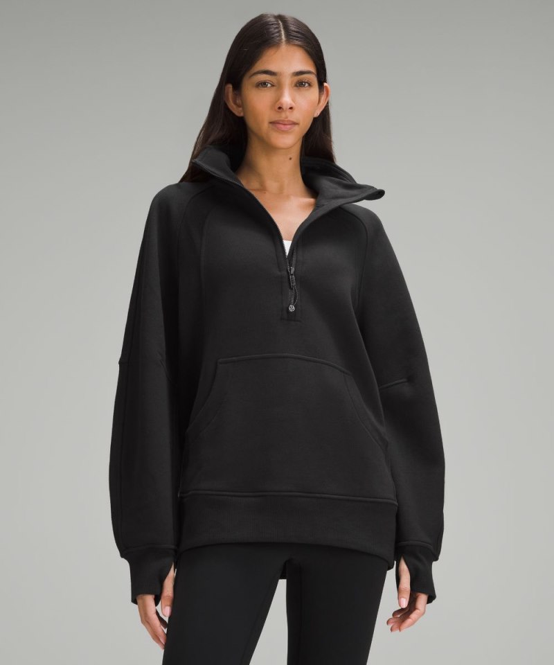 Lululemon | Women's Scuba Oversized Funnel-Neck Half Zip Long Black