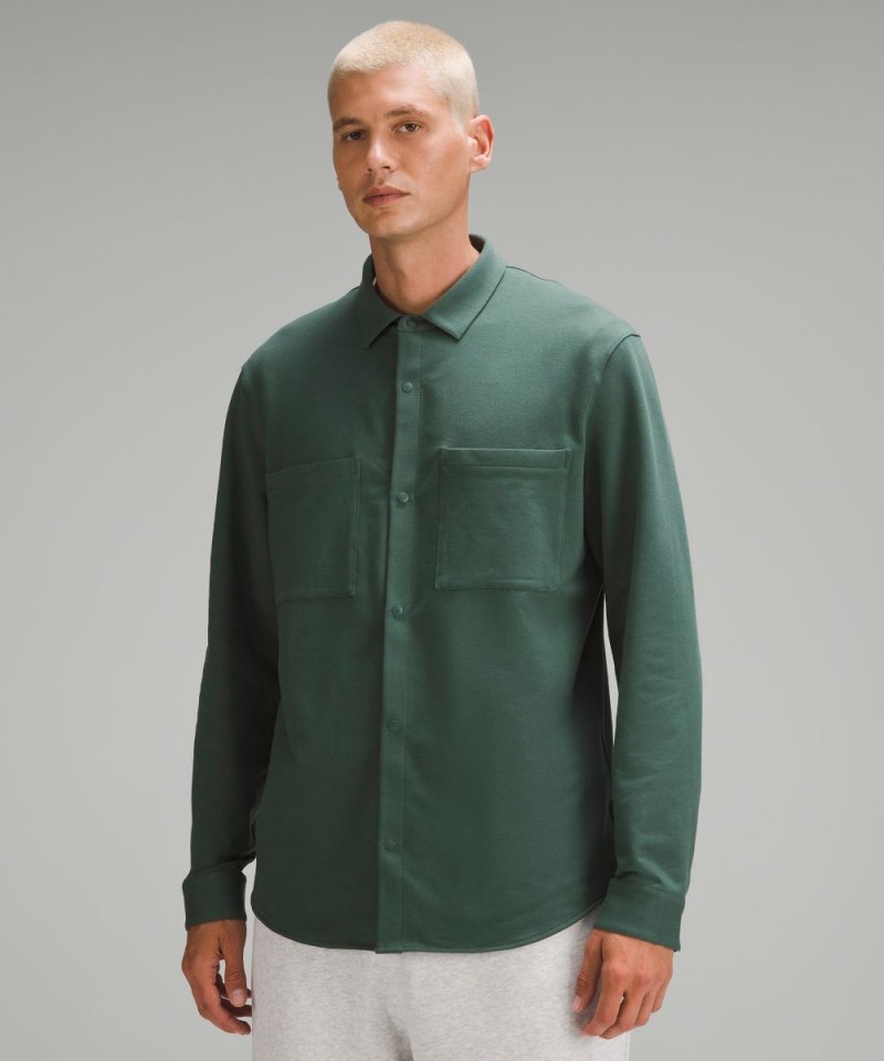 Lululemon | Men's Soft Knit Overshirt French Terry Dark Forest