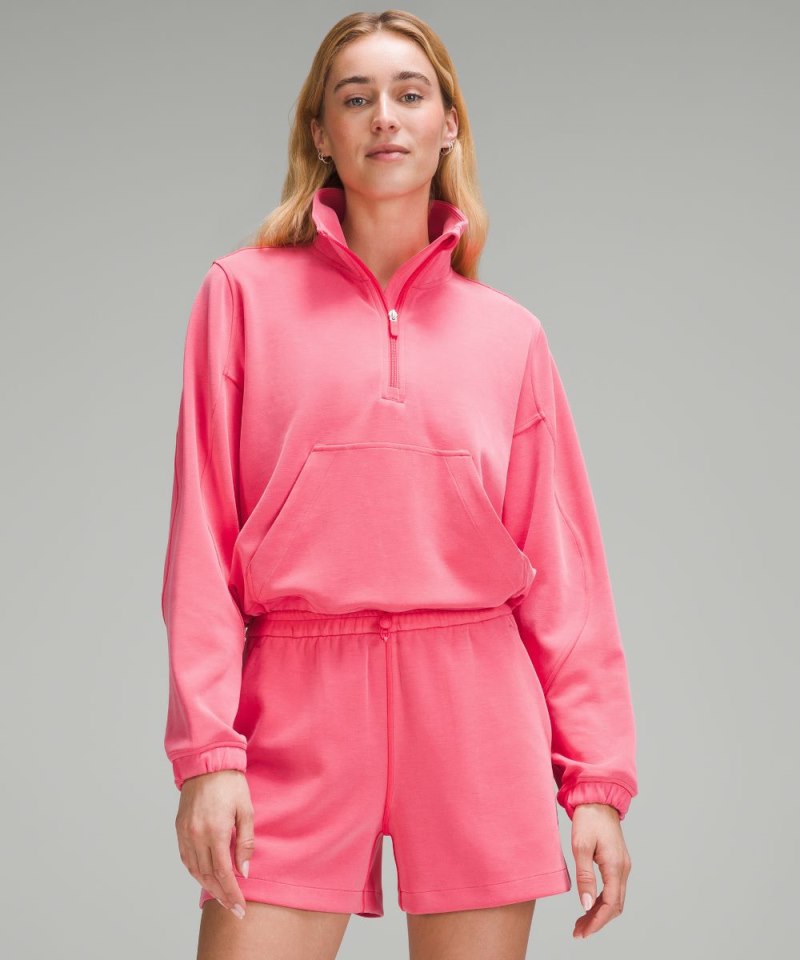 Lululemon | Women's Brushed Softstreme Half Zip Glaze Pink