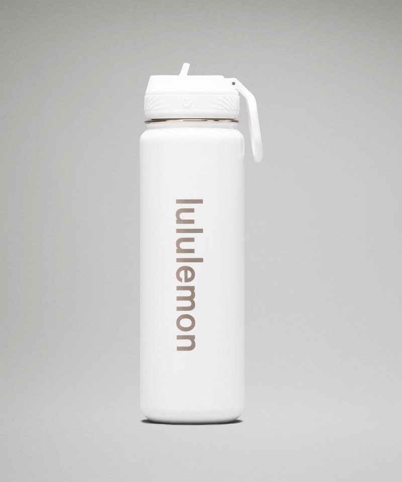 Lululemon | Women's Back to Life Sport Bottle 24oz Straw Lid White