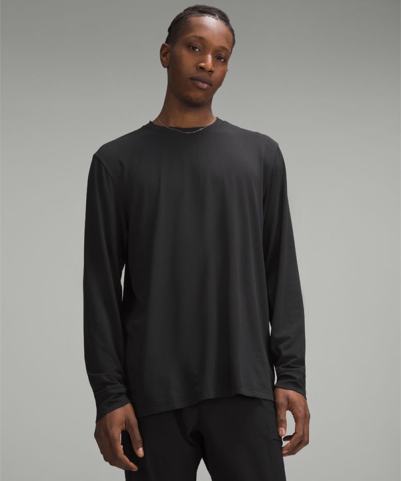 Lululemon | Men's License to Train Relaxed-Fit Long-Sleeve Shirt Black