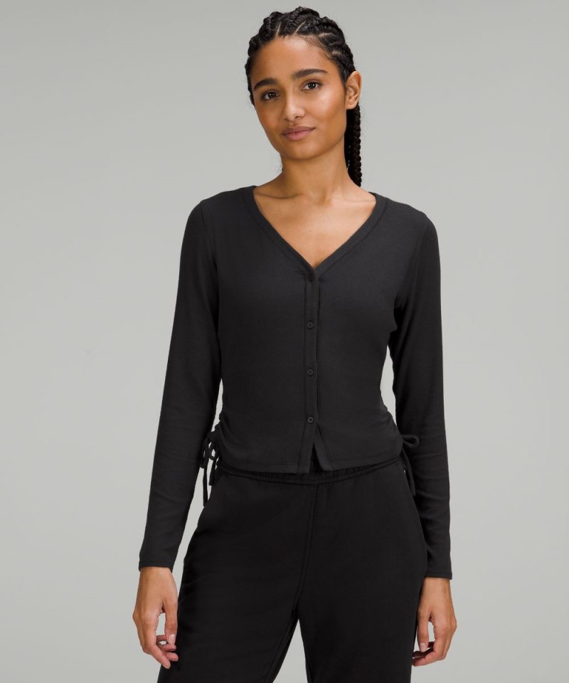 Lululemon | Women's Side-Cinch Ribbed Cardigan Black