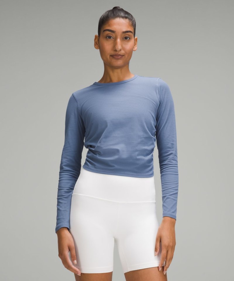 Lululemon | Women's All It Takes Ribbed Nulu Long-Sleeve Shirt Oasis Blue