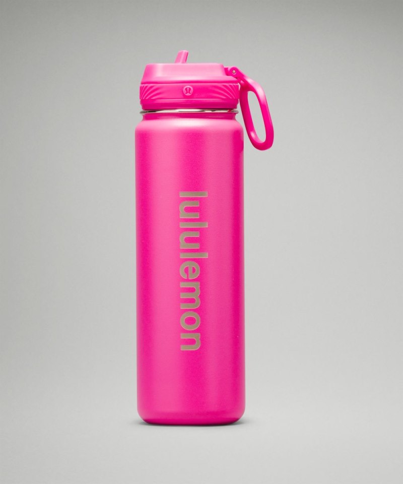 Lululemon | Men's Back to Life Sport Bottle 24oz Straw Lid Sonic Pink