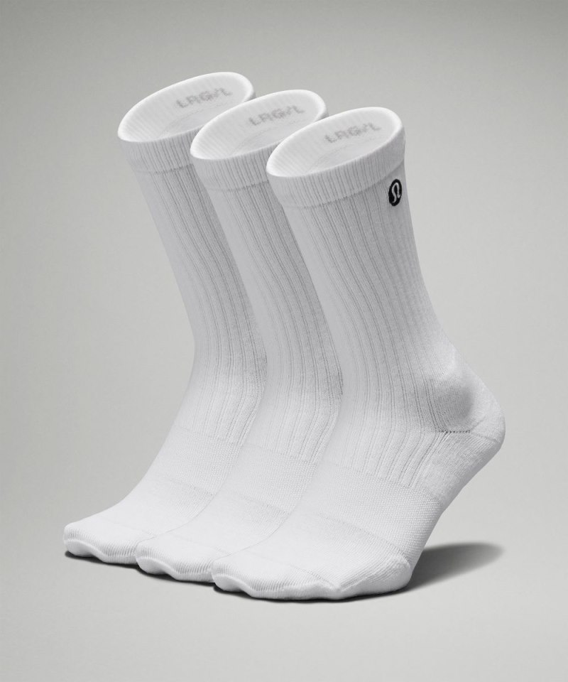 Lululemon | Men's Daily Stride Ribbed Comfort Crew Socks 3 Pack