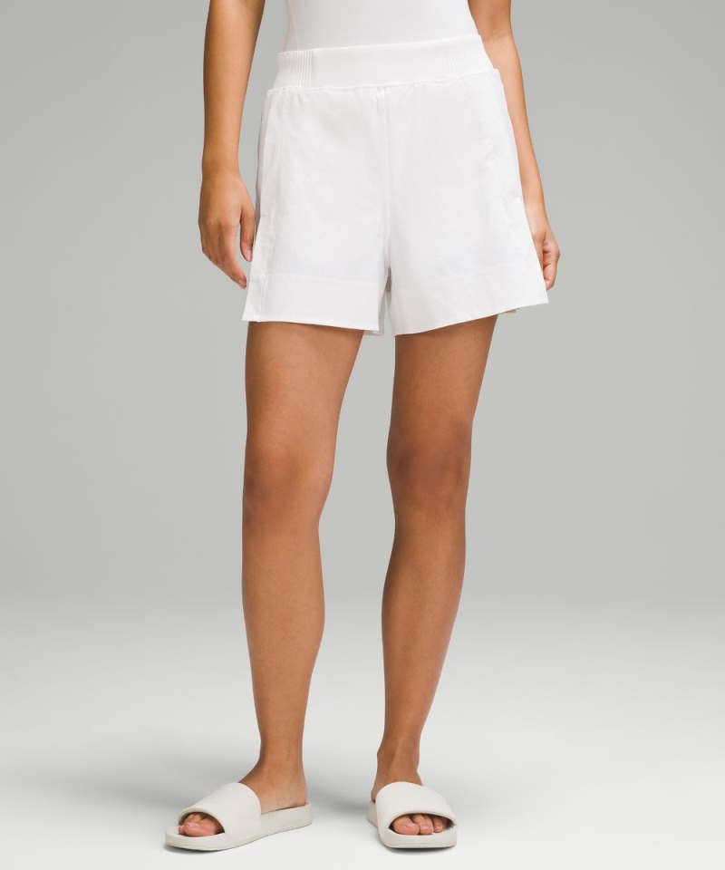 Lululemon | Women's Stretch Woven Relaxed-Fit High-Rise Short 4"L White