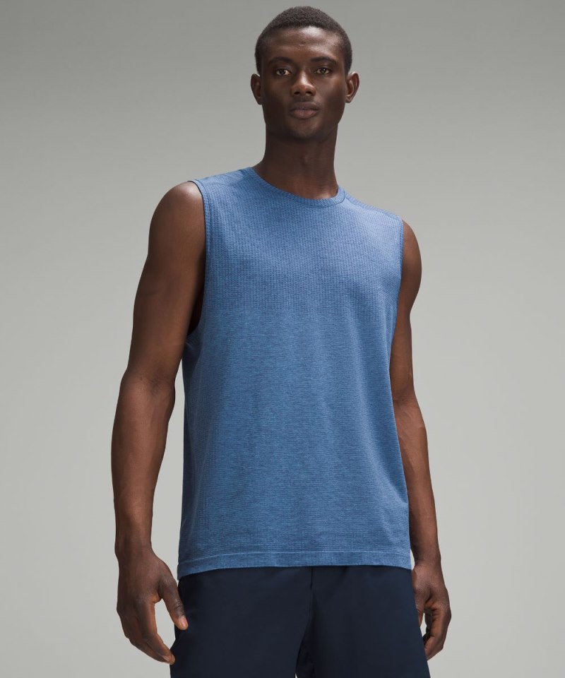 Lululemon | Men's Metal Vent Tech Sleeveless Shirt Updated Fit Night Sea / Soft Denim