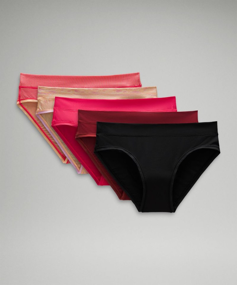 Lululemon | Women's UnderEase Mid-Rise Bikini Underwear 5 Pack J