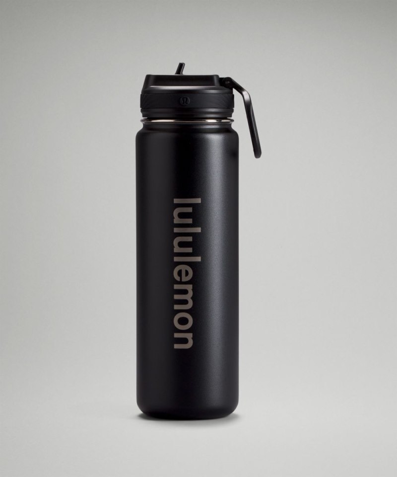 Lululemon | Women's Back to Life Sport Bottle 24oz Straw Lid Black