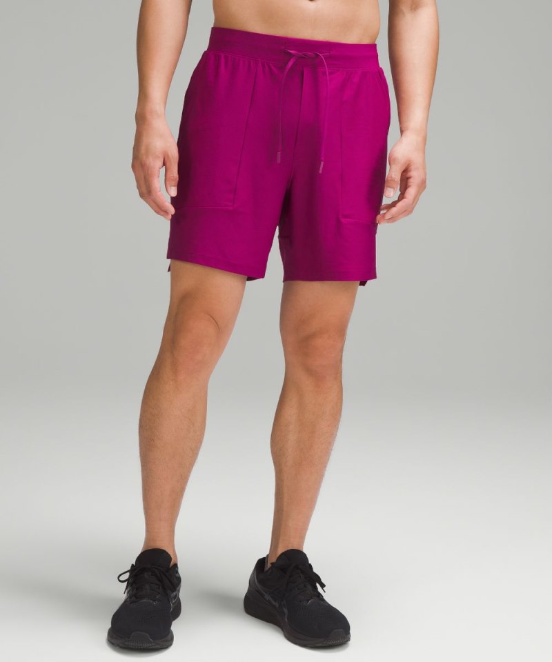 Lululemon | Men's License to Train Linerless Short 7"L Pique Magenta Purple