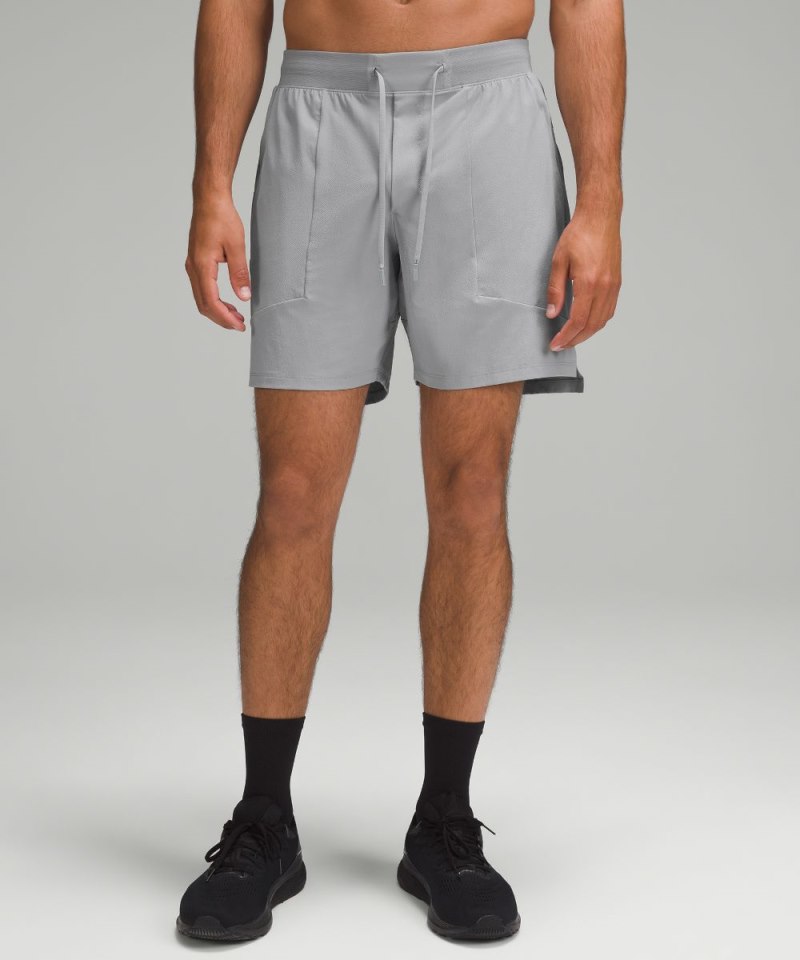 Lululemon | Men's License to Train Linerless Short 7"L Rhino Gre