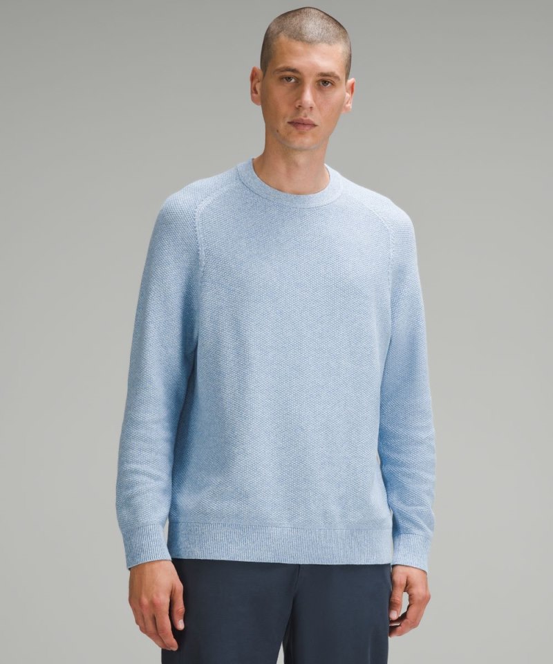 Lululemon | Men's Textured Knit Crewneck Sweater Heathered Windm