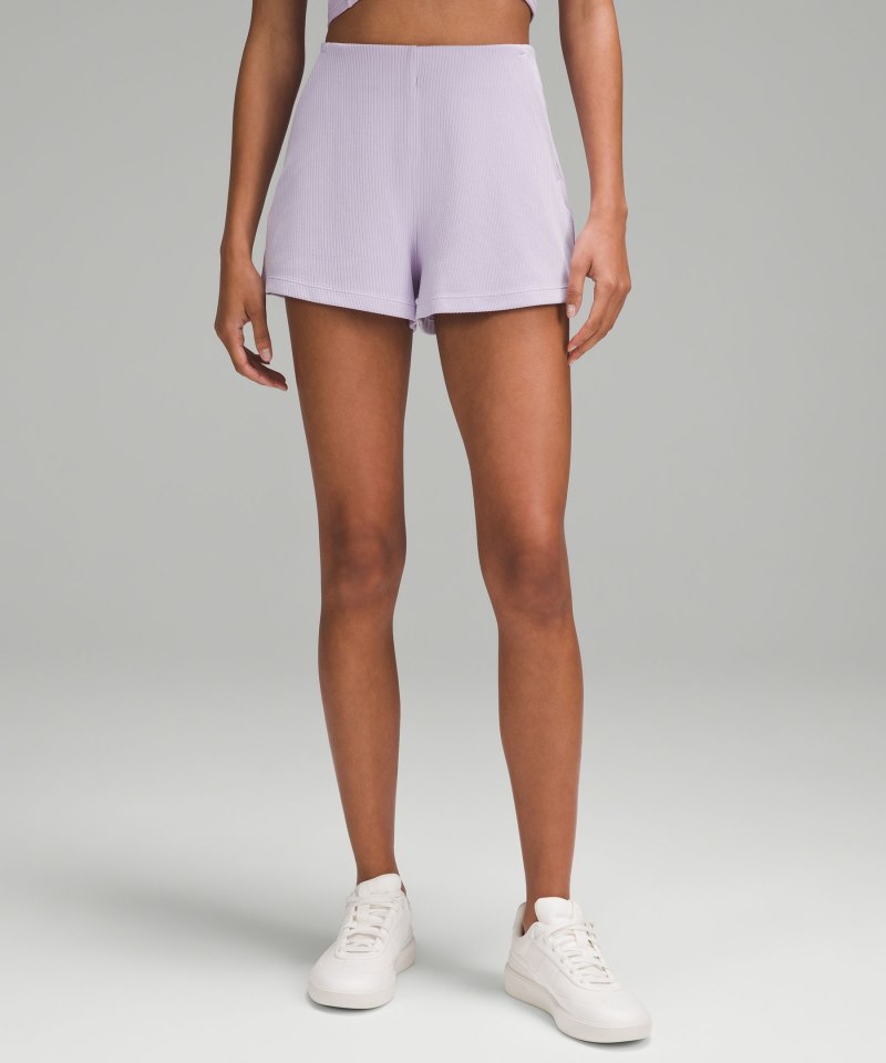 Lululemon | Women's Ribbed Softstreme High-Rise Short 2"L Lilac