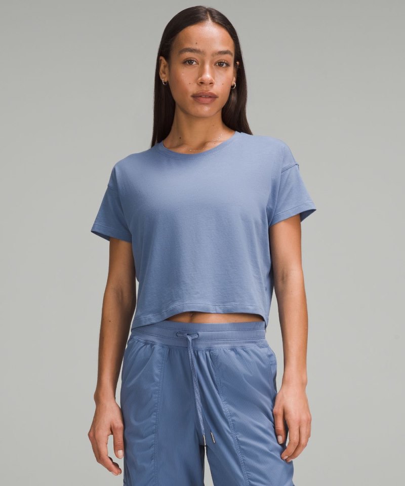 Lululemon | Women's Cates Cropped T-Shirt Oasis Blue