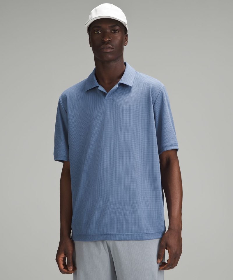 Lululemon | Men's Textured Mesh Short-Sleeve Polo Shirt Oasis Bl