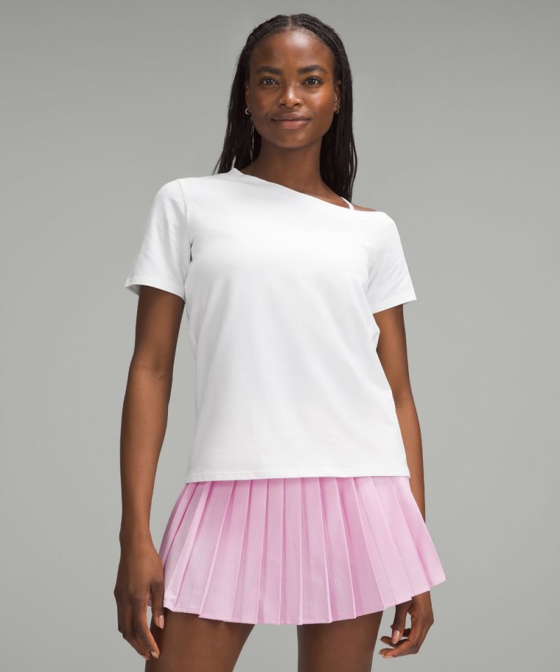 Lululemon | Women's Off-The-Shoulder Cotton T-Shirt White