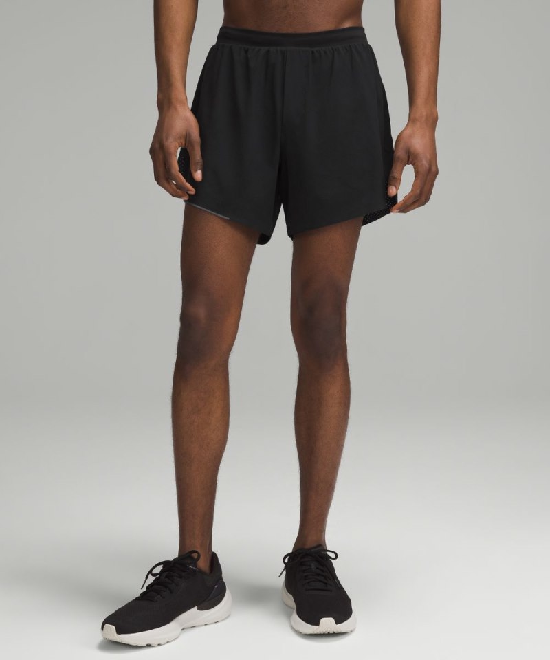 Lululemon | Men's Fast and Free Lined Short 6"L Black