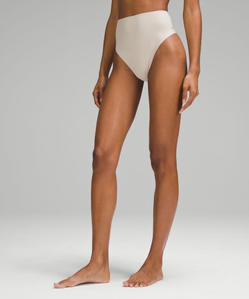 Lululemon | Women's Wundermost Ultra-Soft Nulu High-Waist Thong Underwear Mojave Tan