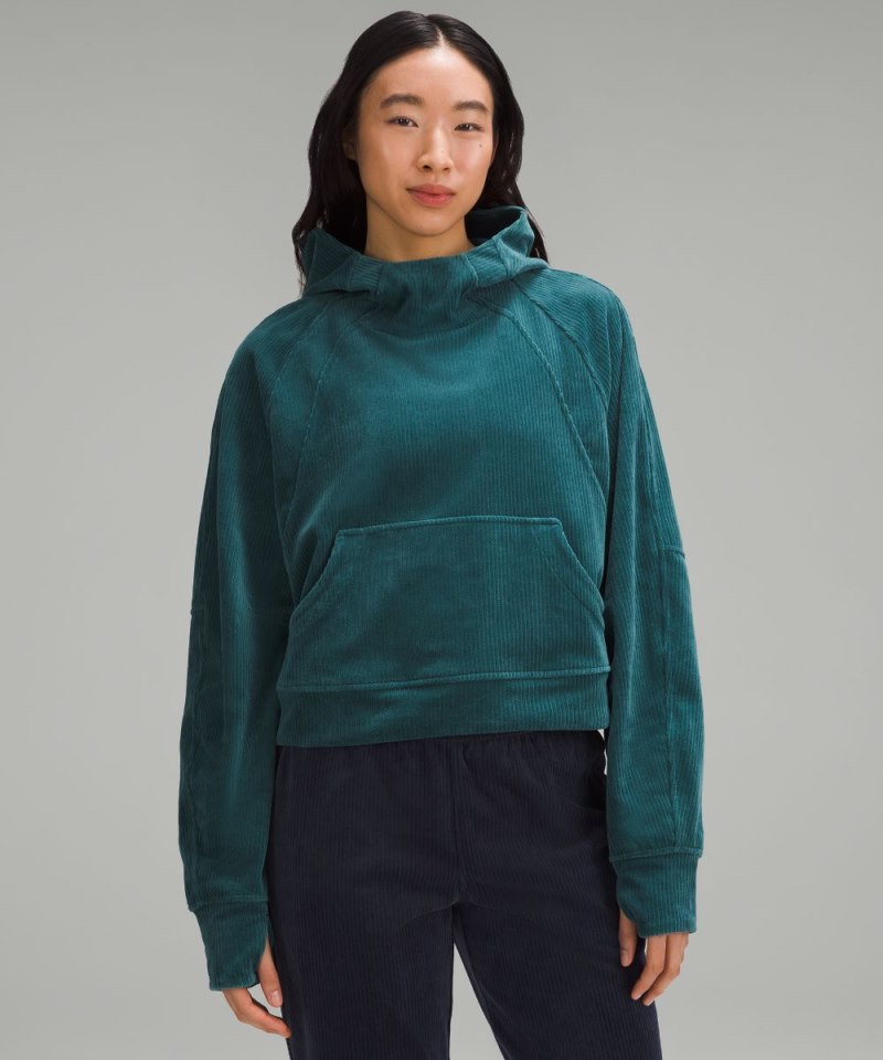 Lululemon | Women's Scuba Oversized Hoodie Velvet Cord Storm Tea