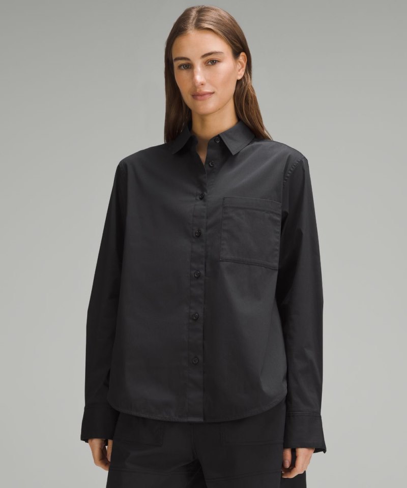 Lululemon | Women's Relaxed-Fit Cotton-Blend Poplin Button-Down