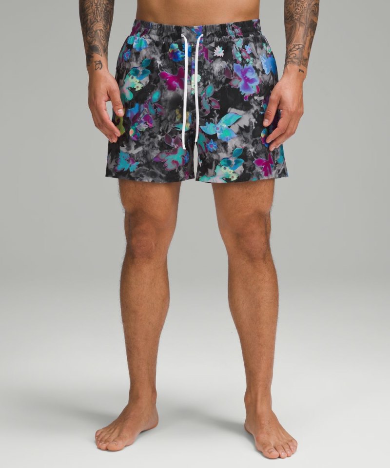 Lululemon | Men's Pool Short 5"L Floral Freestyle Black Multi