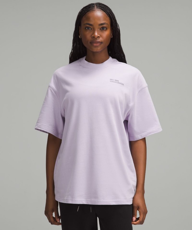 Lululemon | Women's Brushed Heavyweight Cotton Crewneck T-Shirt Lilac Ether