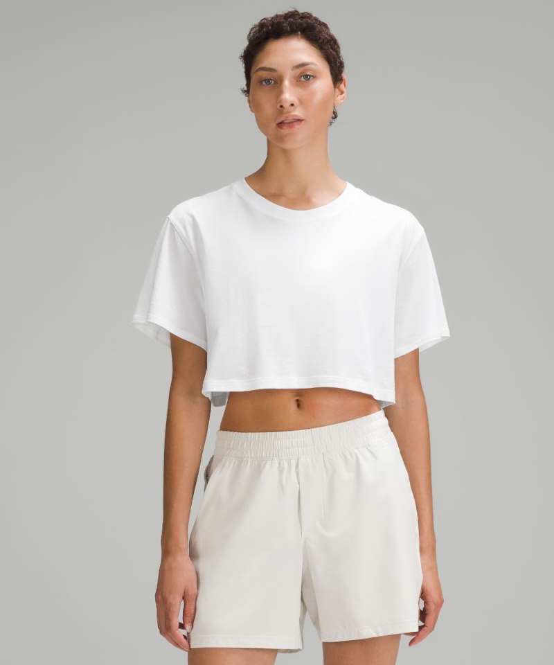 Lululemon | Women's All Yours Cropped T-Shirt White