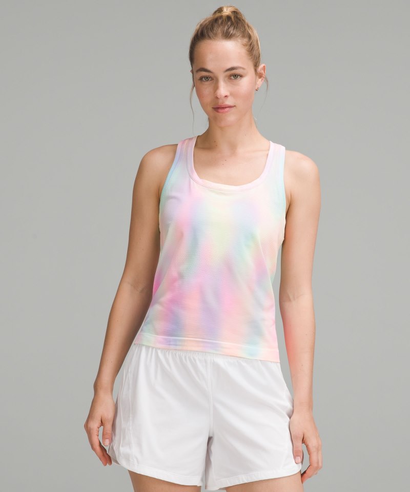 Lululemon | Women's Swiftly Tech Racerback Tank Top 2.0 Waist Length Wash Psychedelic Wash Multi