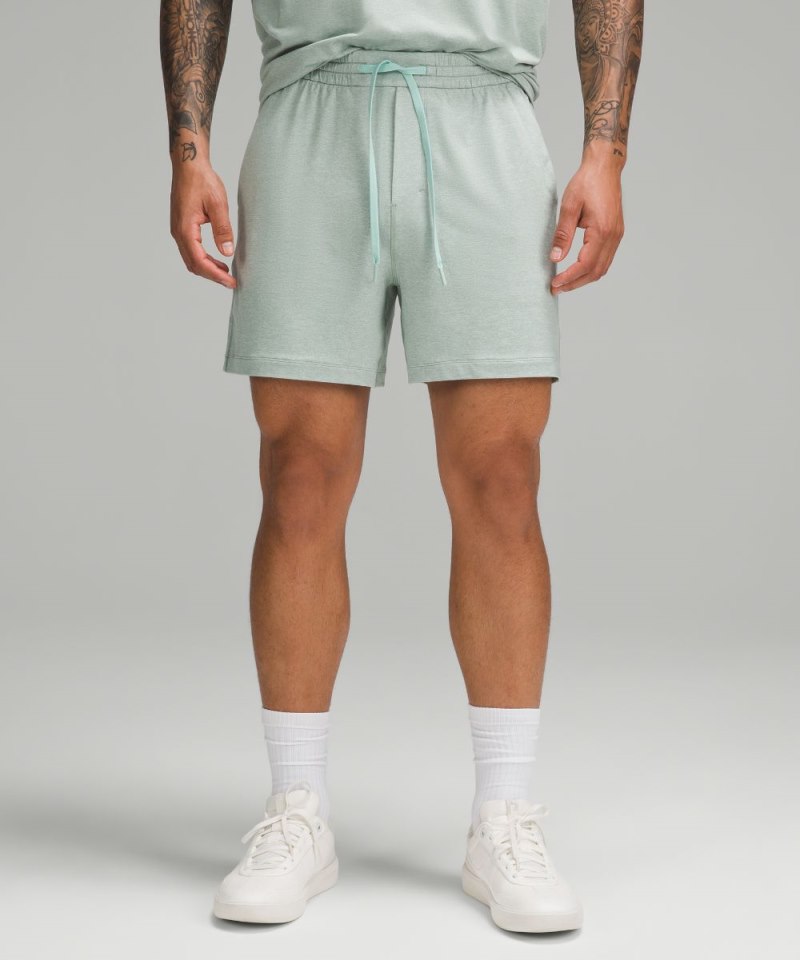 Lululemon | Men's Soft Jersey Short 5"L Heathered Palm Court / Heathered Frosted Jade