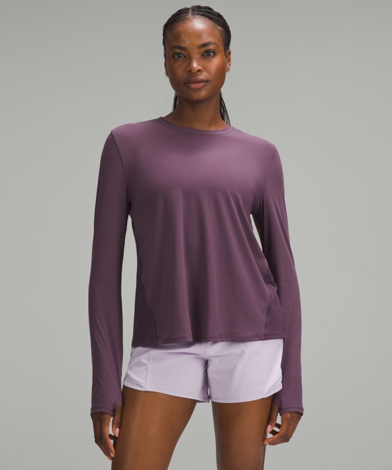 Lululemon | Women's Mesh Panelled Running Long-Sleeve Shirt Grape Thistle