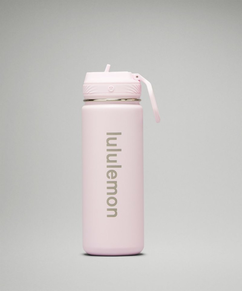 Lululemon | Men's Back to Life Sport Bottle 18oz Straw Lid Pink Glow