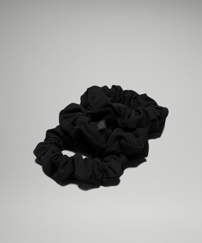 Lululemon | Women's Uplifting Scrunchies Nulu 3 Pack Black