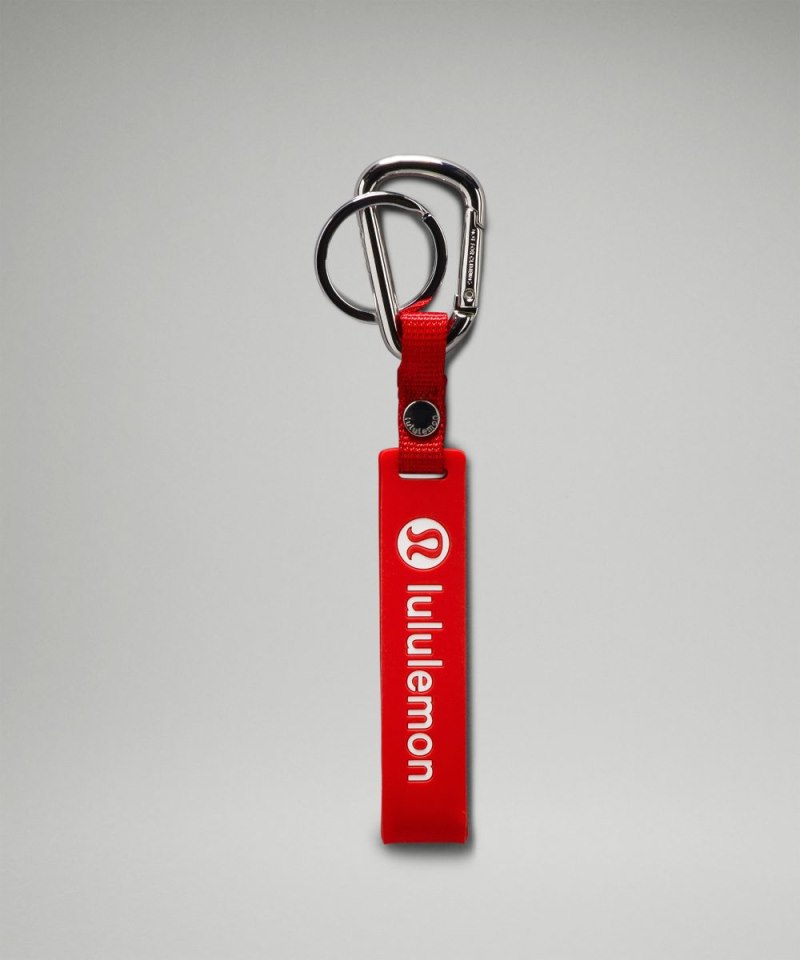 Lululemon | Men's Silicone Keychain Grenadine Red / White