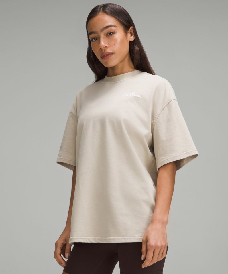 Lululemon | Women's Brushed Heavyweight Cotton Crewneck T-Shirt Mojave Tan