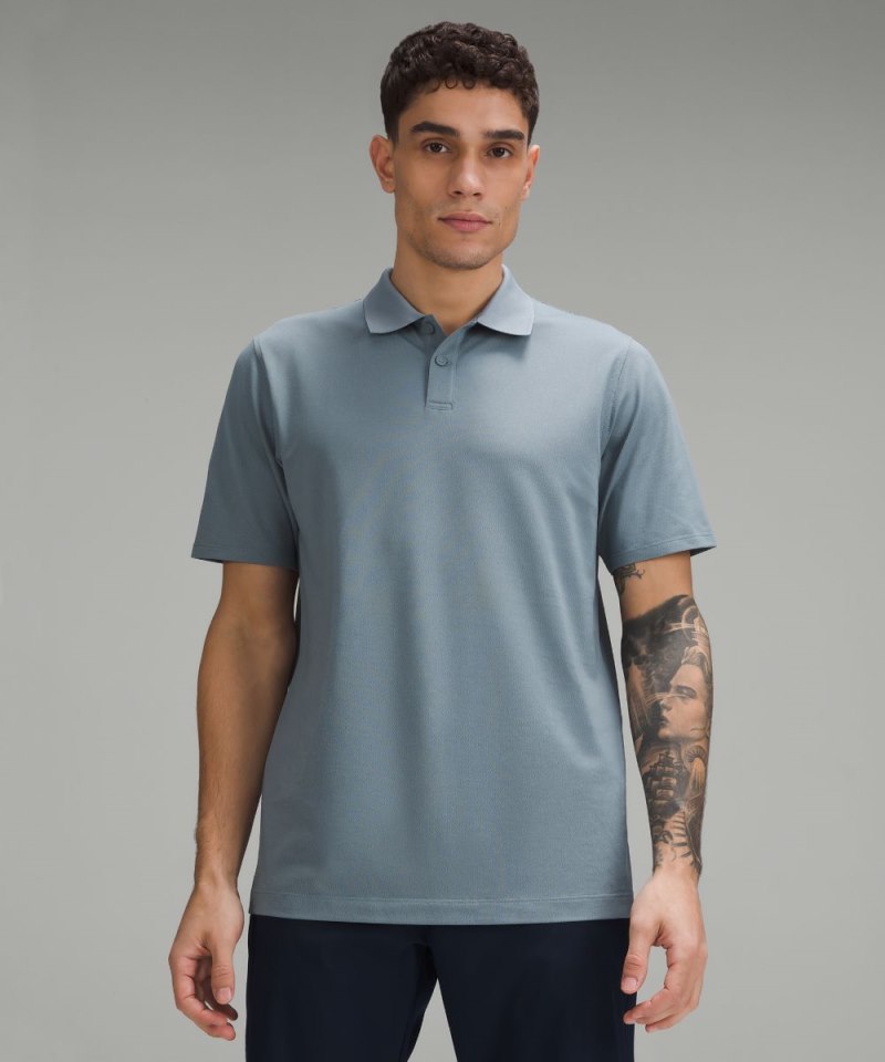 Lululemon | Men's Classic-Fit Pique Short-Sleeve Polo Shirt Belgian Blue