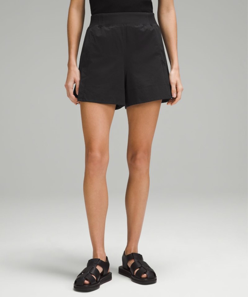 Lululemon | Women's Stretch Woven Relaxed-Fit High-Rise Short 4"L Black