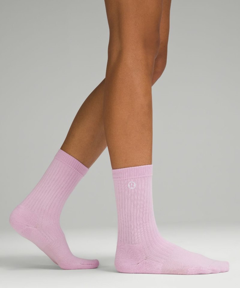 Lululemon | Women's WoDaily Stride Ribbed Comfort Crew Socks Vit