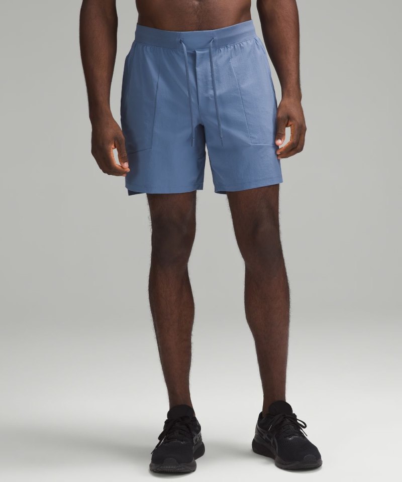 Lululemon | Men's License to Train Linerless Short 7"L Oasis Blu