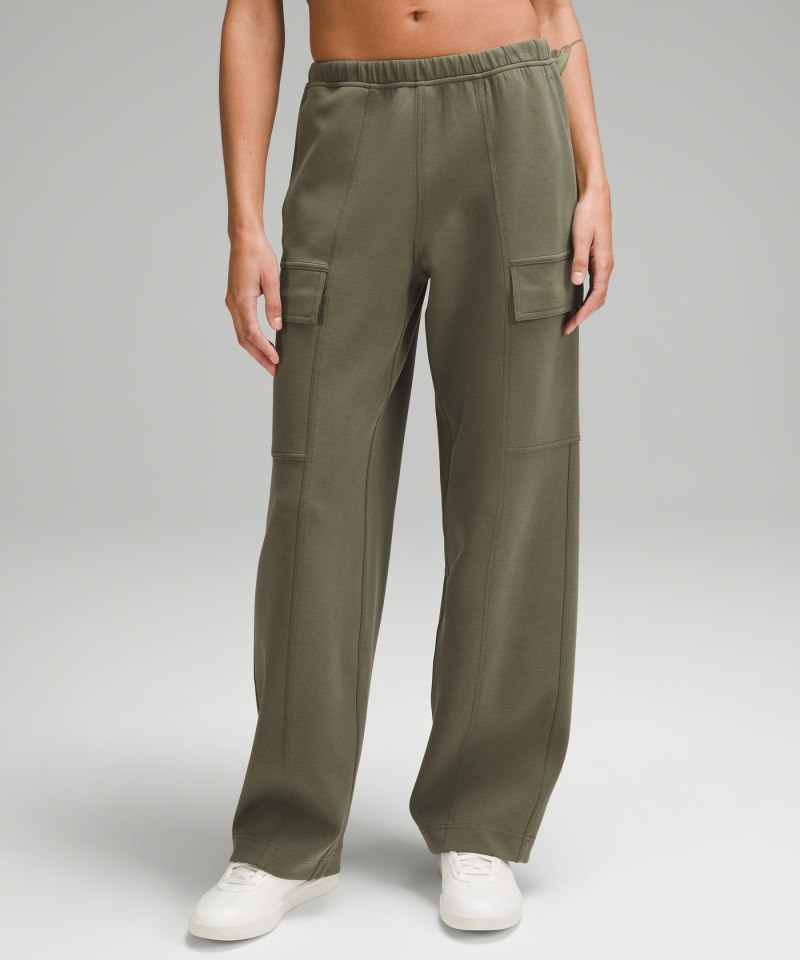 Lululemon | Women's Cotton-Blend Double-Knit Mid-Rise Cargo Pant