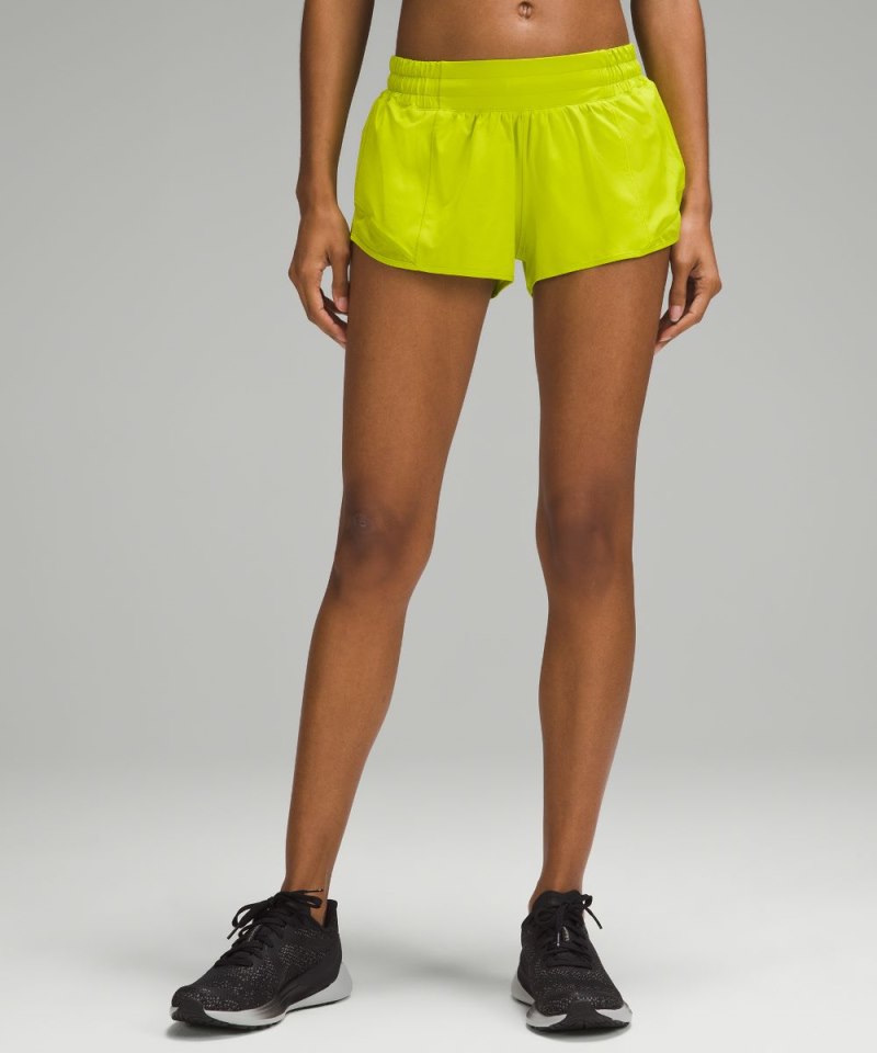 Lululemon | Women's Hotty Hot Low-Rise Lined Short 2.5"L Lichen Lime