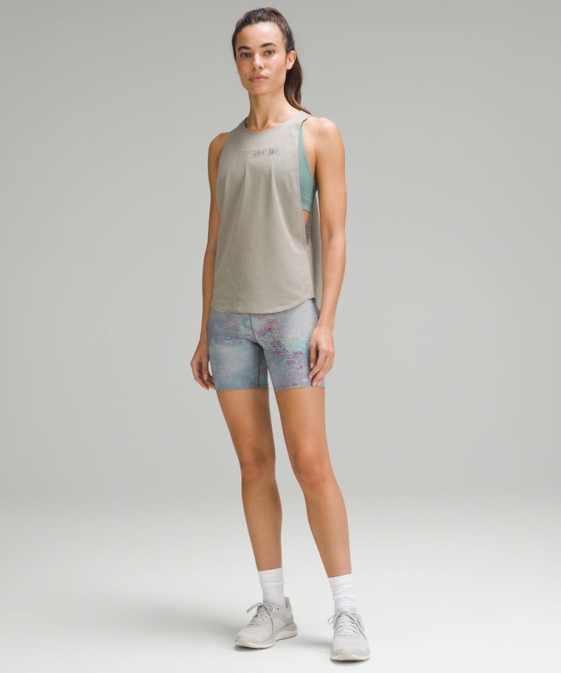 Lululemon | Women's lab Grid Mesh Training Tank Top Graphic Raw Linen