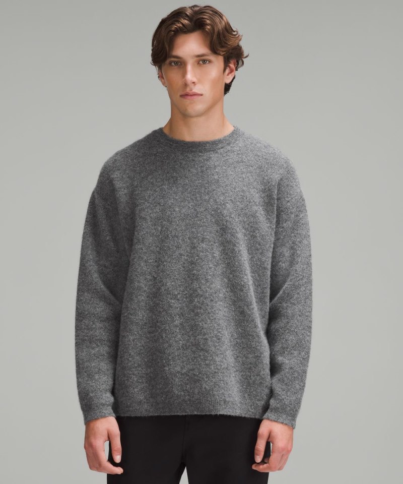 Lululemon | Men's Alpaca Wool-Blend Crewneck Sweater Heathered Asphalt Grey