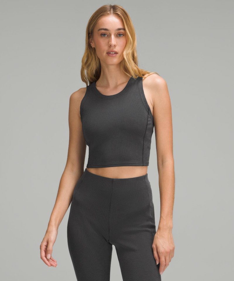 Lululemon | Women's Ribbed Softstreme Cropped Tank Top Black