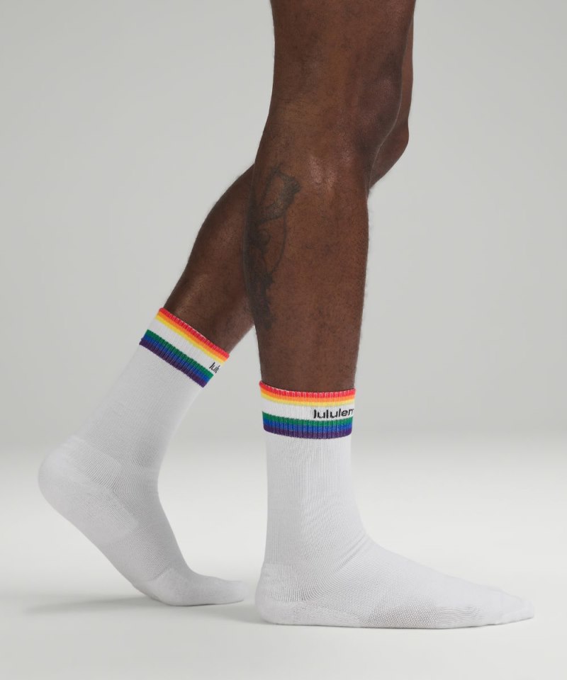 Lululemon | Men's Daily Stride Comfort Crew Sock White