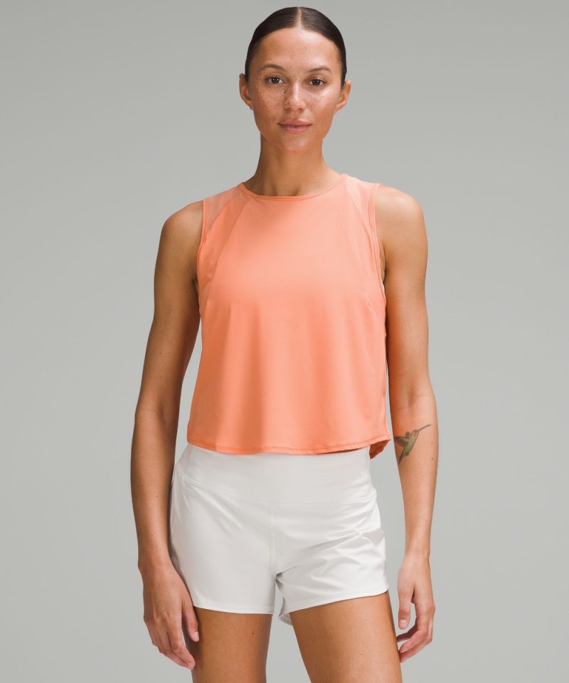 Lululemon | Women's Sculpt Cropped Tank Top Coral Kiss