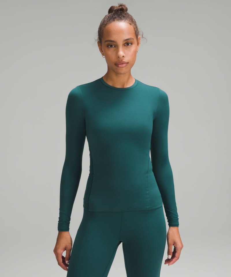 Lululemon | Women's Wundermost Ultra-Soft Nulu Crewneck Long-Sleeve Shirt Storm Teal